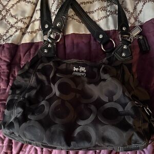 Coach Black Signature Shoulder Bag